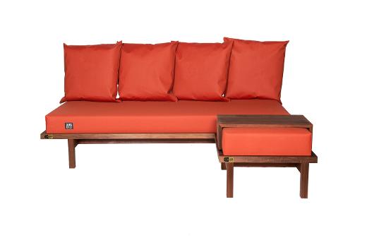 Kirami FinVision® -ensemble canapé Nordic misty avec canapé, repose-pieds et plateau