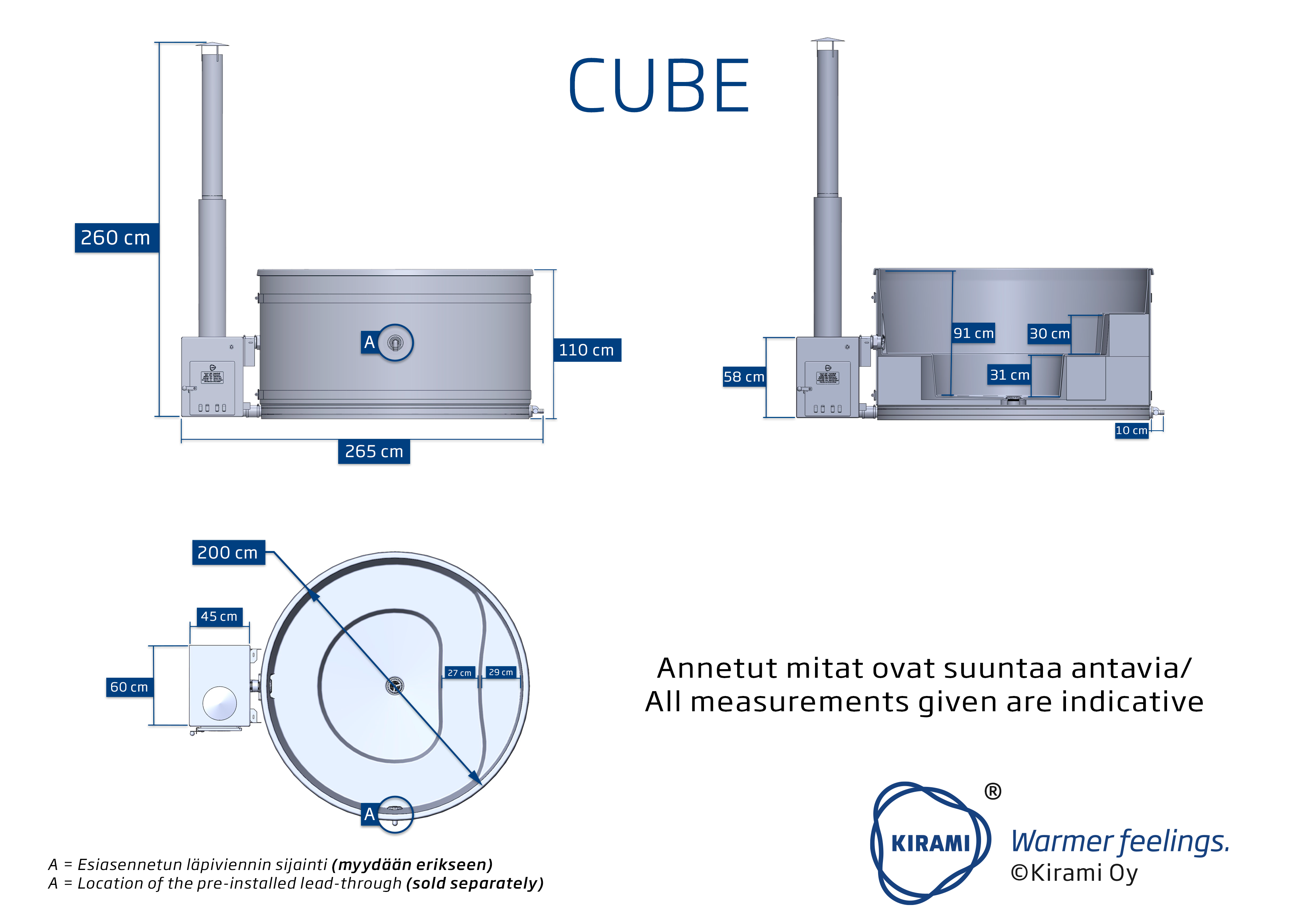 Comfort Family L CUBE dessin dimensionnle
