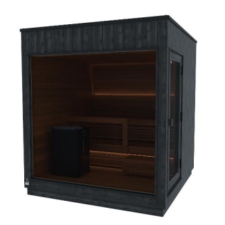 Kirami FinVision® -sauna Nordic misty, Harvia Virta Combi 10,8 kW chauffage électrique