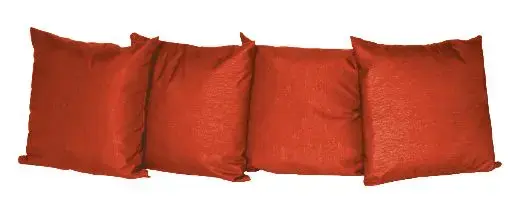 Coussins pour ensemble de canapé (avec canapé, pouf et 4 x oreillers), orange